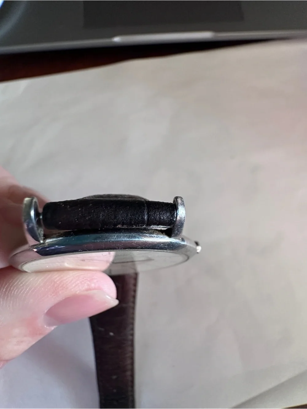 Simon Carter Men's Brown Leather Strap Dress Watch